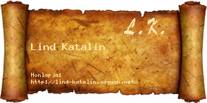 Lind Katalin névjegykártya